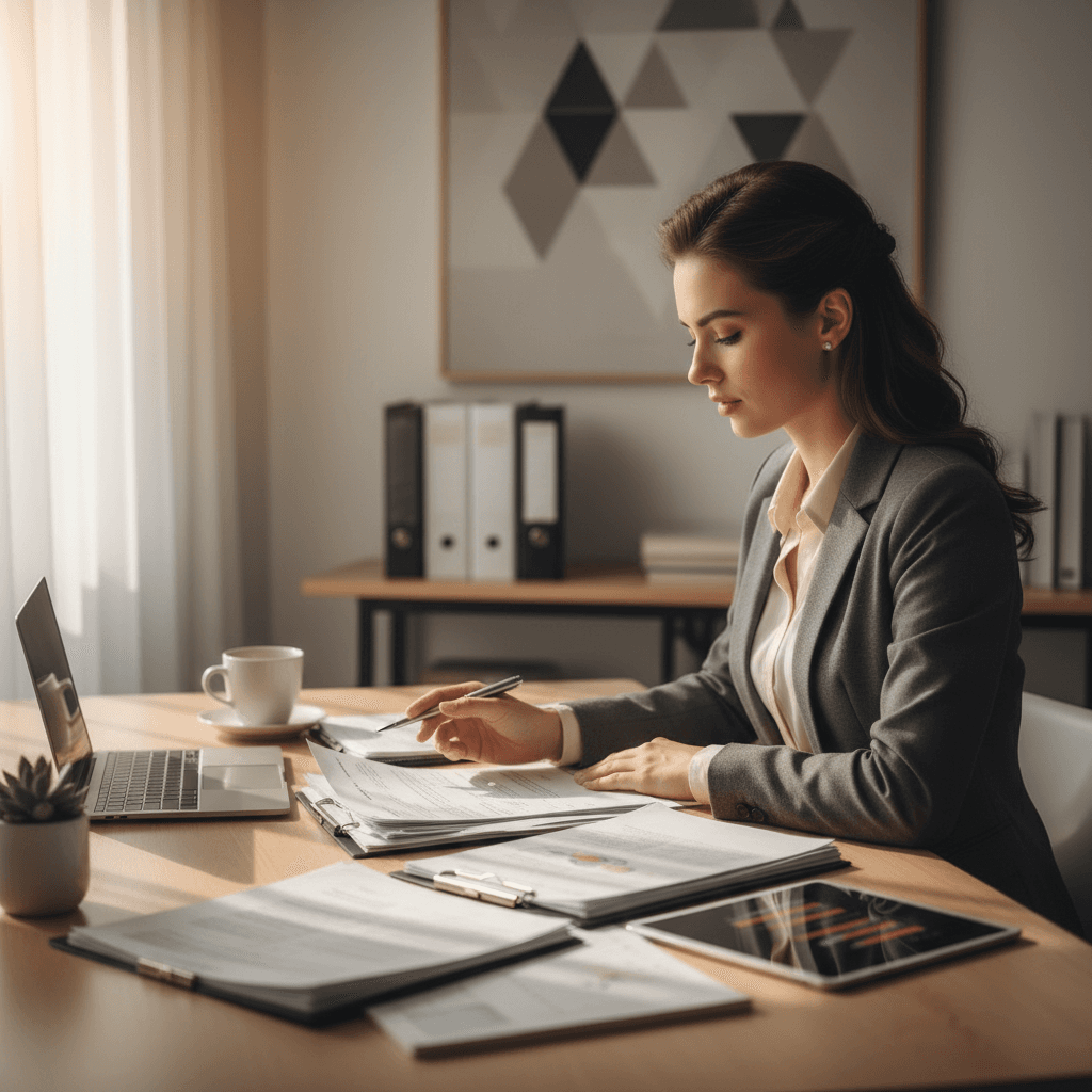 Finance advisor reviewing vehicle financing options
