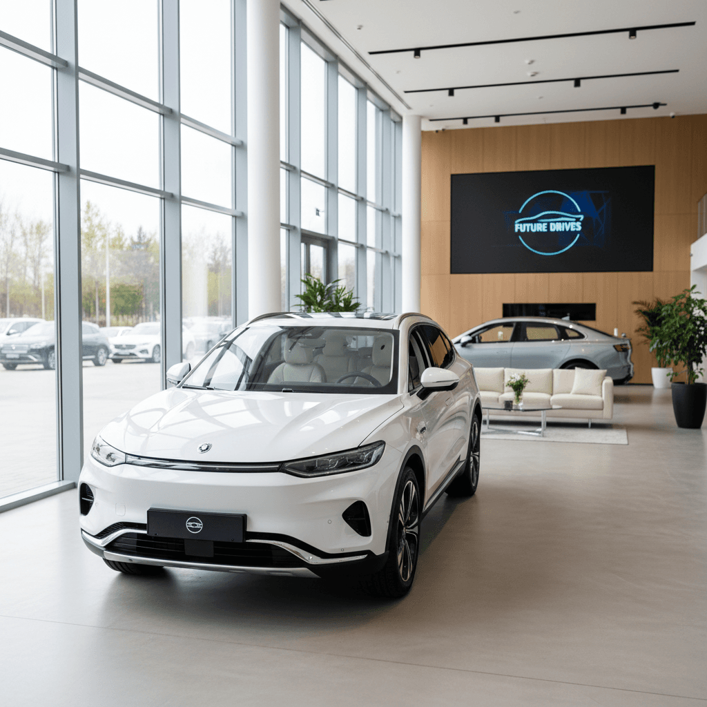 Quality vehicle displayed in showroom